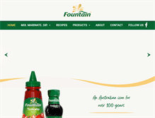 Tablet Screenshot of fountainsauces.com.au